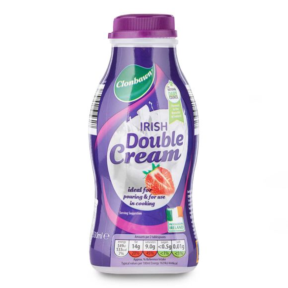 Irish Double Cream 500ml Clonbawn